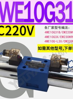 力士乐型液压阀电磁换向阀4WE10E/J/G/H31B/CG24N9Z5L双向控制阀M