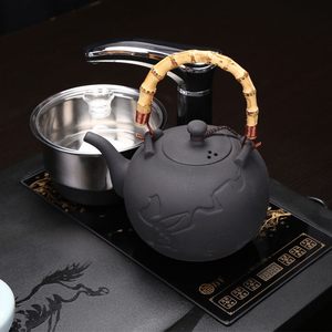 新品平板电磁炉茶具烧水壶专用陶瓷泡茶壶茶台平底电陶炉煮茶器家