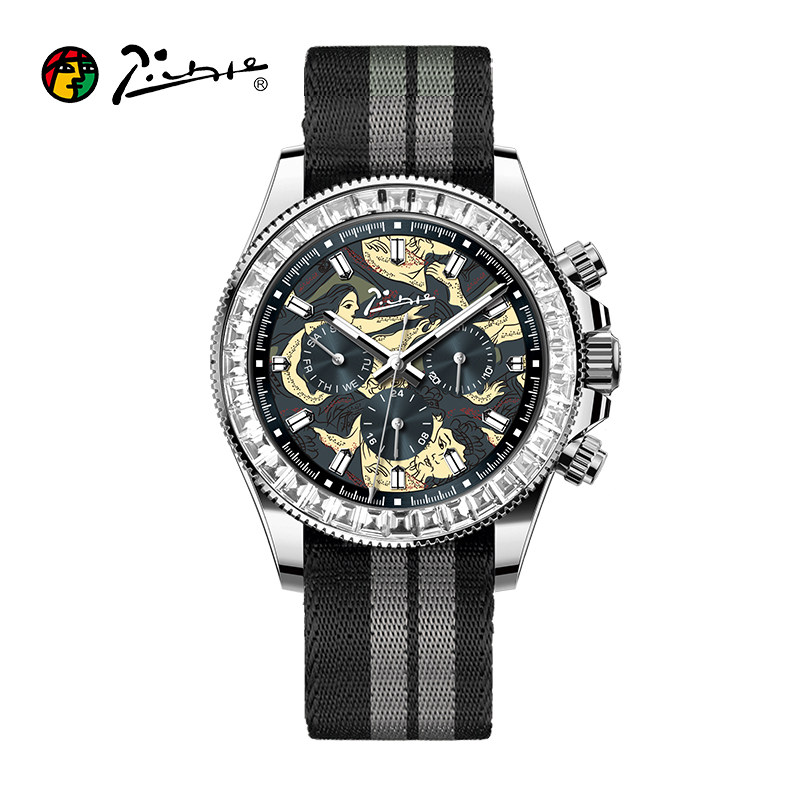 毕加索艺术腕表手表男士机械表全自动多功能防水镶钻品牌正品男表