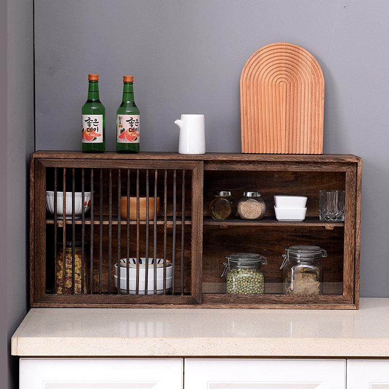 禅意实木小博古架茶叶柜置物架茶具展示柜防尘玻璃茶柜吊柜壁挂柜,住宅家具,多宝格/博古架,淘宝优惠券,粉丝福利购,淘宝优惠卷