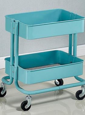 可移动置物架卫生间带轮收纳架办公桌底文件整理拉斯克美容小推车