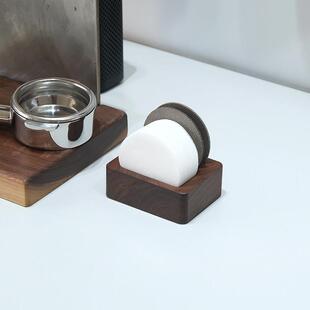 咖啡二次分水网过滤纸组合收纳底座多功能底座2片分水网收纳实木
