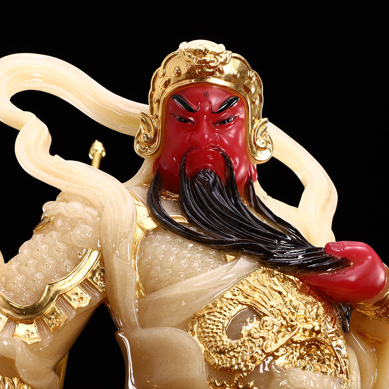 新品台湾工艺伽蓝菩萨韦陀佛像护法总持供奉韦驮关U公武财神汉白