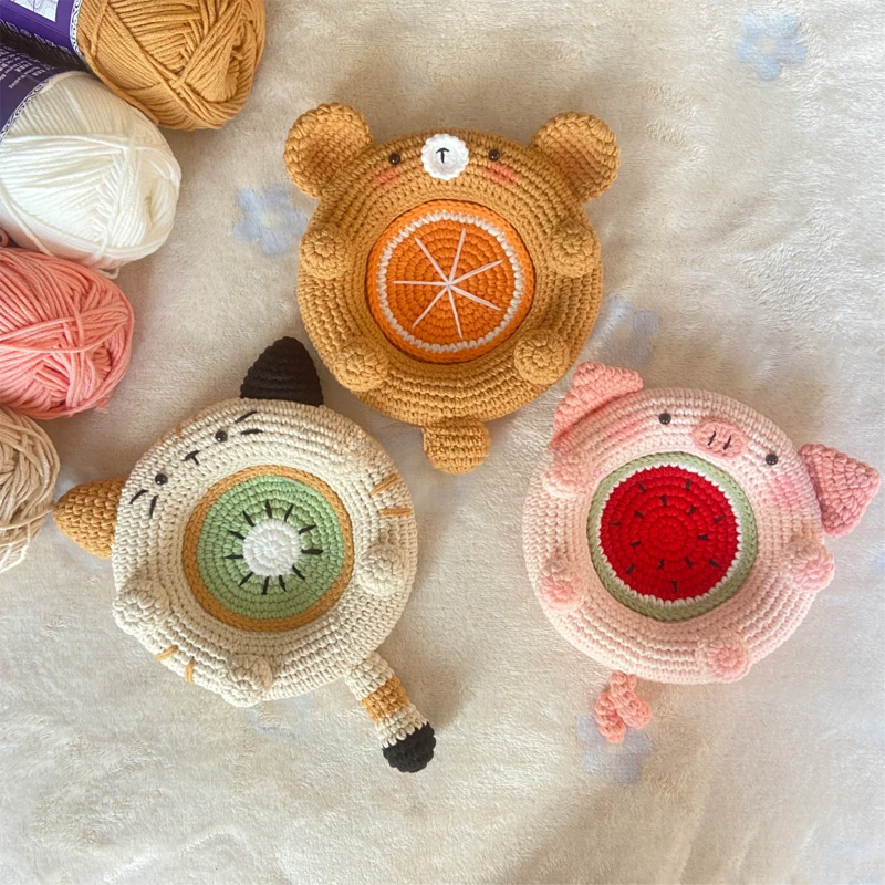 极速毛线动物g杯垫材料包手工diy礼物编织钩针打发时间无聊手作解