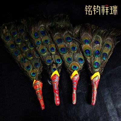 极速孔雀羽毛家居饰n品摆件天然真孔雀毛扇花瓶装饰品孔雀翎尾羽