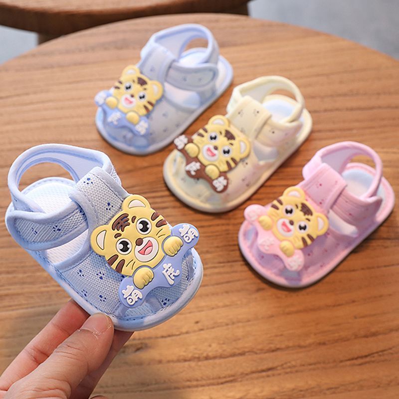 极速夏季5个月宝宝鞋子0-1岁婴C儿凉鞋男女学步鞋牛筋软底魔术步