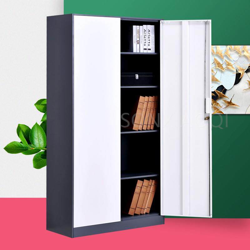 极速。文件柜拆装高端资料柜时尚窄边框档L案柜铁门凭证柜双色加