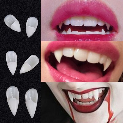 极速4 Size Halloweenp Teeth Fangs Dentures Props Halloween C