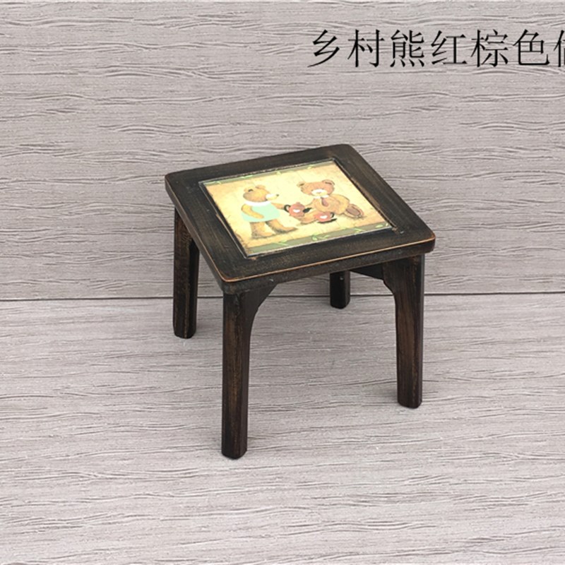 极速现代简约凳子实木小凳子创意方凳复古客N厅圆凳家用儿童凳茶