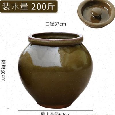 极速陶瓷米缸家用k带盖子米桶老式腌菜缸储米罐聚财土陶瓦缸酱缸