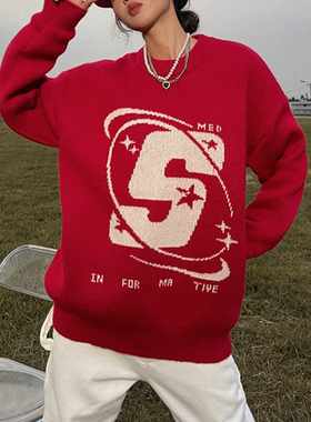 极速Capital Letter Print Solid Color HRetro Mens and Women