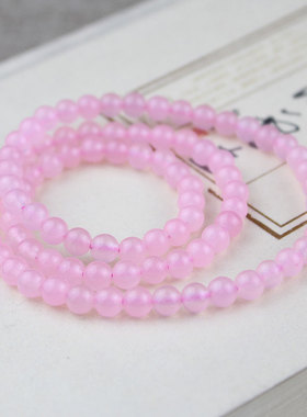 极速厂家直销简约时尚芙蓉s晶粉晶3圈6mm女款饰品礼物小清新直播