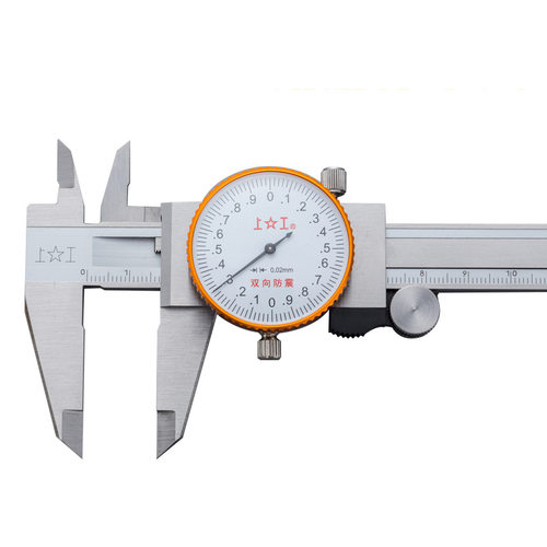 极速包邮不锈钢双向防震高精度带表油标B游标卡尺0-150 200 300mm