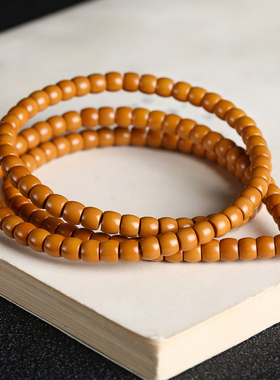 极速精品c橄榄核核尖老型桶珠手串长串素籽光珠文玩手链佛珠念珠1