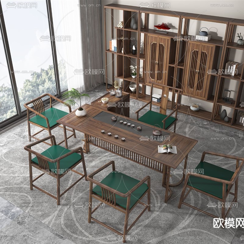 极速简约家用泡i茶桌茶几办公室现代会客家俱茶桌椅组合禅意新中