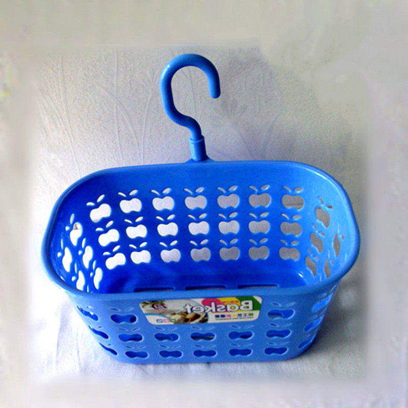新品塑料挂篮收纳筐厨房浴室小篮子卫生间壁挂式方V形置物挂架收