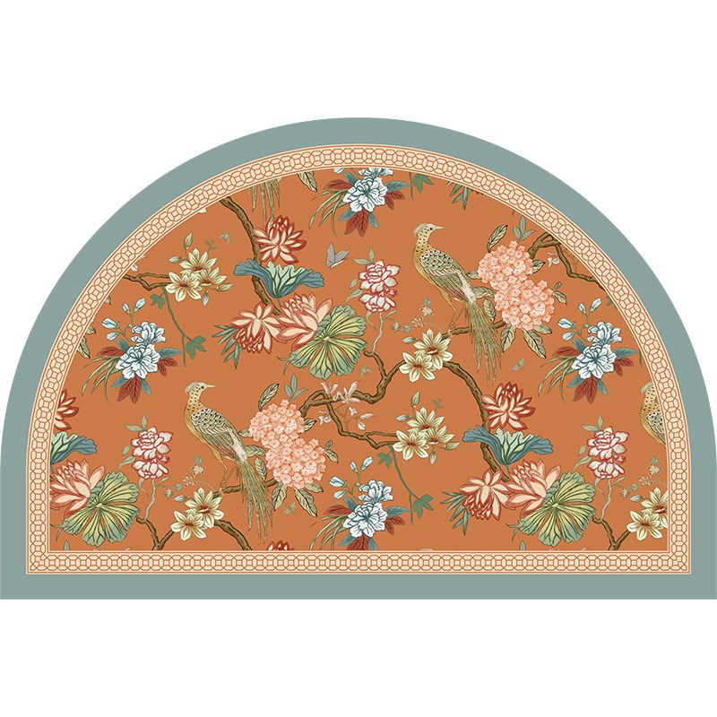 极速入户进门口半圆形皮革防滑家用地垫美M式卧室门踩脚垫可裁剪