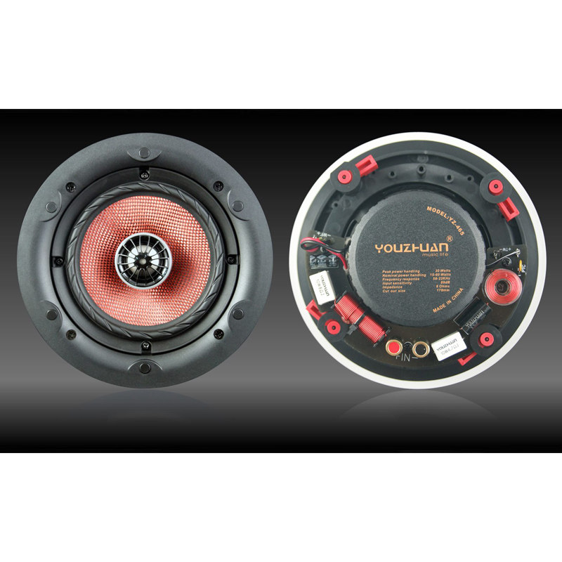 极速右转YZ465背景p音乐吸顶喇叭466天花吊顶音箱影院后环绕音响