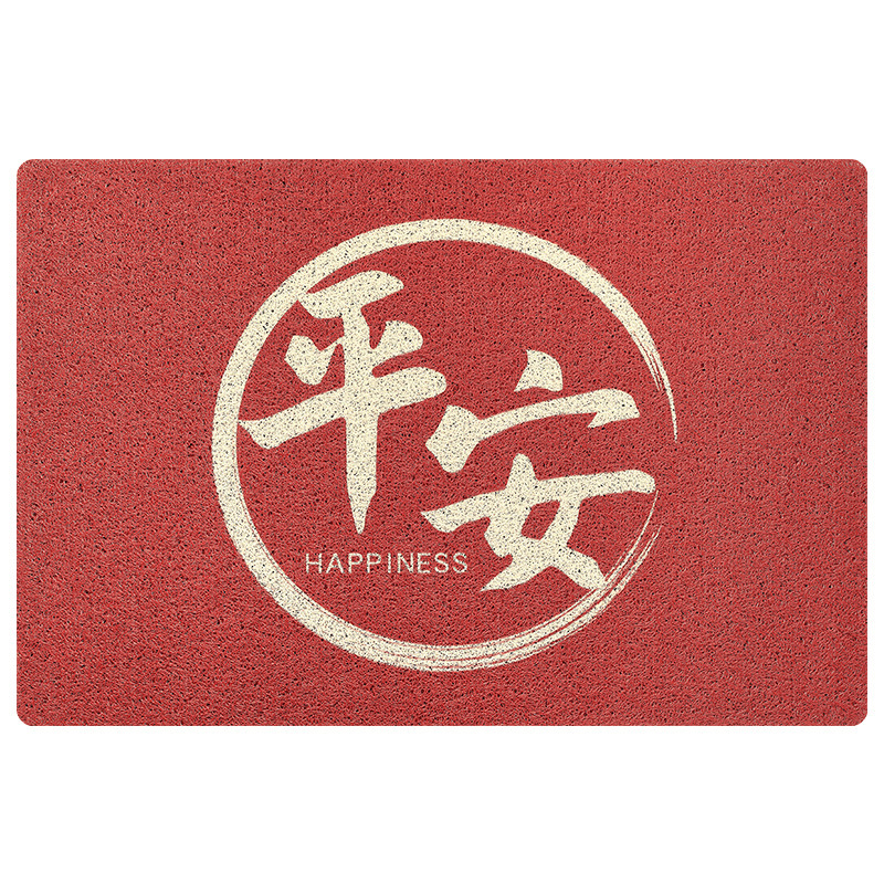 极速新年喜庆家用入户丝圈地垫红地毯G进门耐磨蹭土除尘脚垫防滑