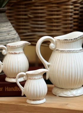 极速田园地c中海花壶陶瓷瓶欧式极简主义花器家居软装装饰瓶插花