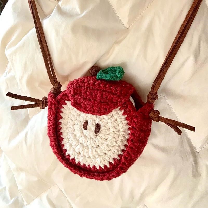 极速苹果耳机包毛线钩针编织材料包手工diy圣诞节V礼物女朋友打发