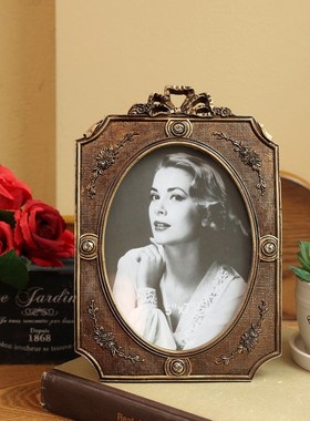 极速欧式复古浮雕树脂相框摆台宫廷样式个性潮流家V居装饰品床头