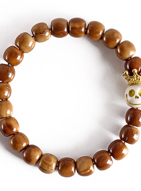 极速库克手串单圈跑环配饰牛骨南瓜怪桶珠M圆珠菩提文玩男女手链