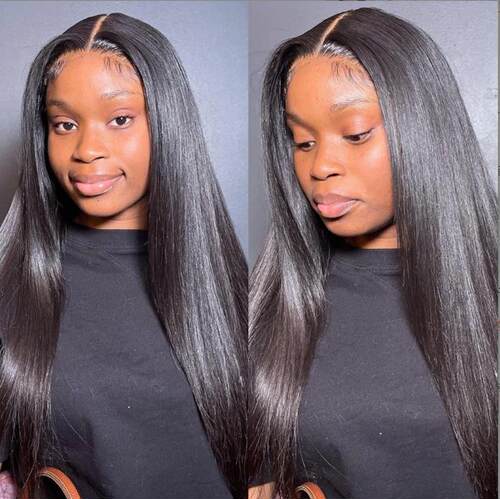 极速Straight 13x4 HD lacew Frontal Wig With Baby Hair 前蕾丝