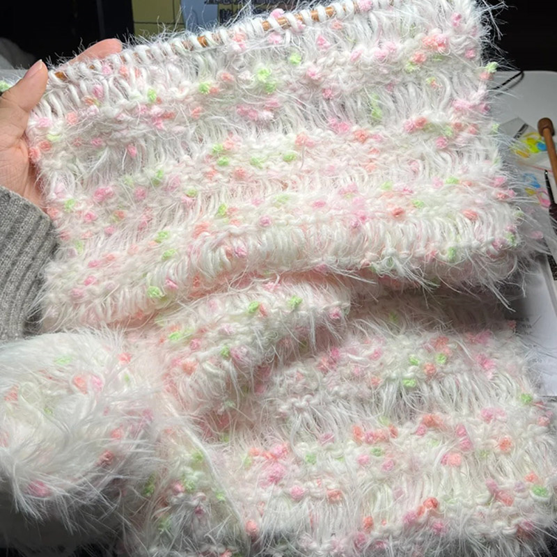 极速彩虹糖围巾毛线手工diy编织材料包送女友Q男生自制手织粗手混