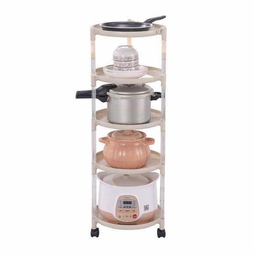 极速厨房可移动锅架圆形置物架竖放落G地款放锅架台面转角炒锅平