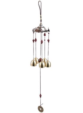 极速Copper 5 Bellls Wind Chimes Pentagon Pavilion Feng Shui