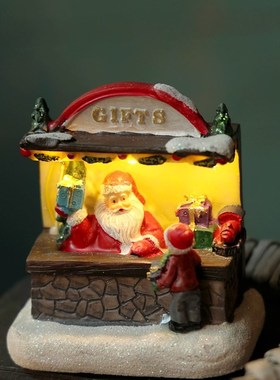 极速圣诞节装饰用品发光小屋房子场景布置氛围Q小夜灯创意可爱礼