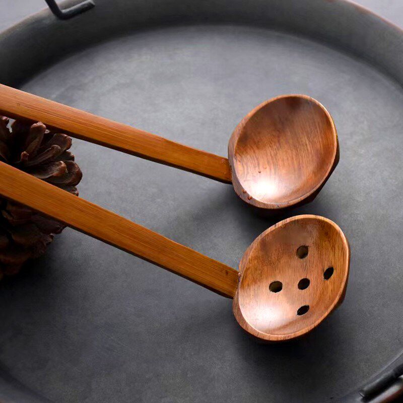 新品日式味千拉面l勺喝汤勺子龟甲楠木勺汤壳餐厅家用长柄麻辣烫