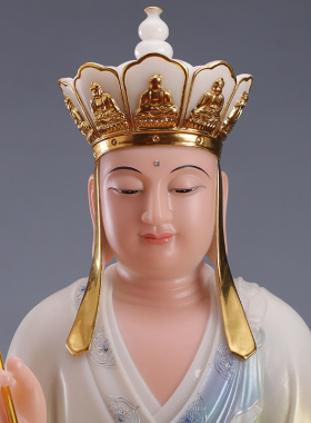 新品地藏王菩萨坐莲花圆满地v藏王摆件汉白玉佛像家用供奉佛堂娑