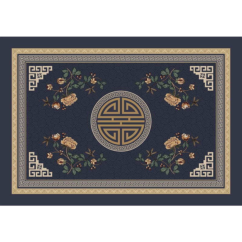 极速新中式入f户进门皮革防滑防水易打理地垫可裁剪踩脚垫家用免