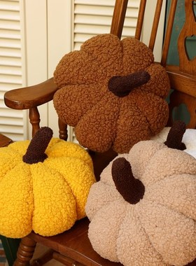 极速复古美式可爱inps风小南瓜可爱抱枕靠垫沙发客厅飘窗网红毛绒