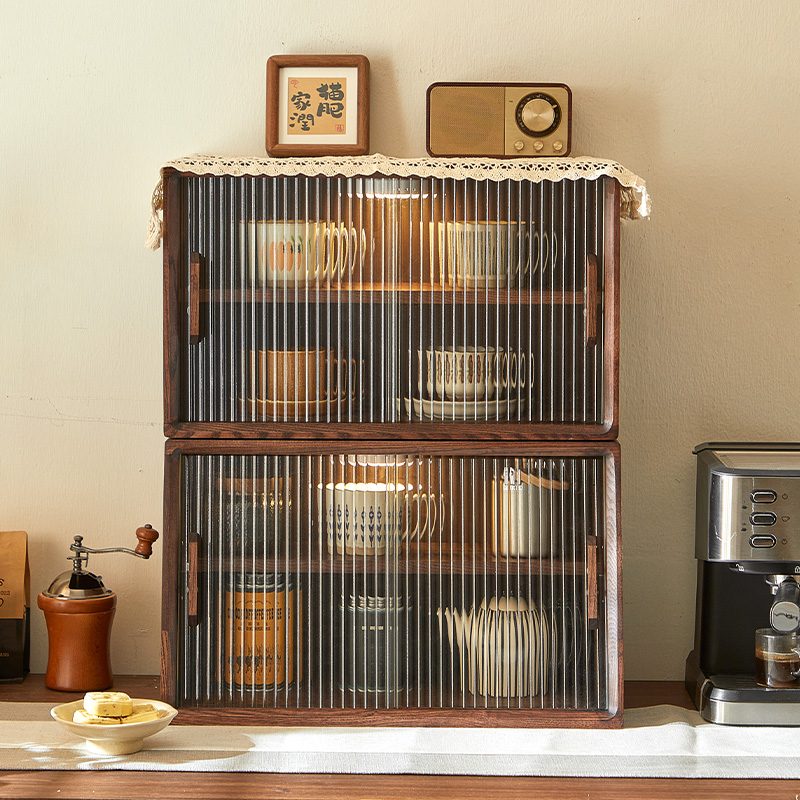 实木收纳置物架餐边柜