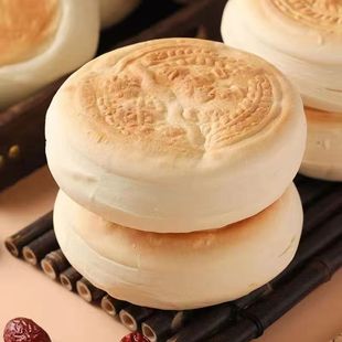 山东特产潍坊全麦千层手工火烧手工杠子头面食手撕麦香烧饼馒头