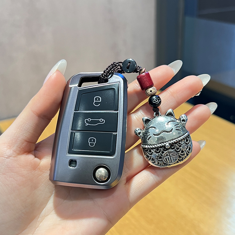 大众速腾车钥匙套宝来polo途观L迈腾CC朗逸途岳探岳探歌高尔夫7扣