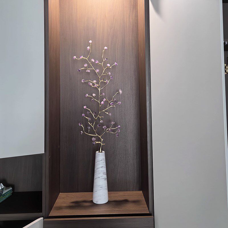 速发水新发财树客厅玄关摆视电件柜壁龛装饰品柜乔迁新居晶中式好