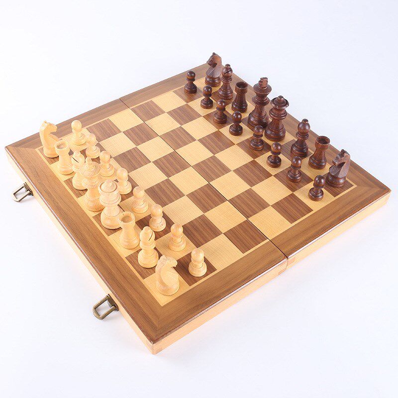 速发优质木制磁性国际盘棋棋象装套双陆棋棋子西洋棋便携折叠象棋