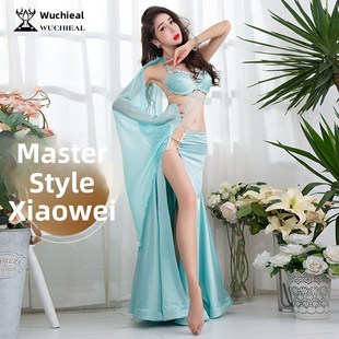 速发舞姿翼肚皮舞表演出服装 性长丝绸感裙东方舞蹈CQ服00 2018新款