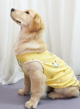 速发宠它大狗衣服纯棉毛猫背心四季薄款大型犬金熊拉布衣服