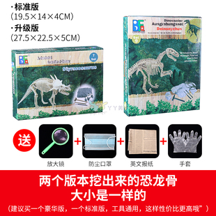 速发儿童恐龙考古挖掘玩具 手节创意工日礼物霸王龙骨架模型