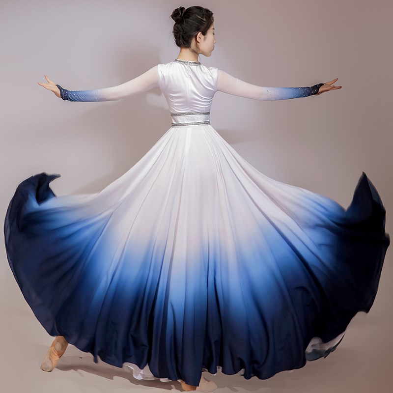 现货速发蒙古舞蹈演出服新款蒙族服族服装蒙古舞练习裙子民族舞蹈