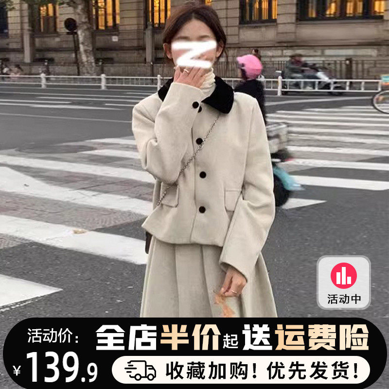 速发小个子香搭一整套连衣裙子早024新款2春季小穿赫本风套装高级