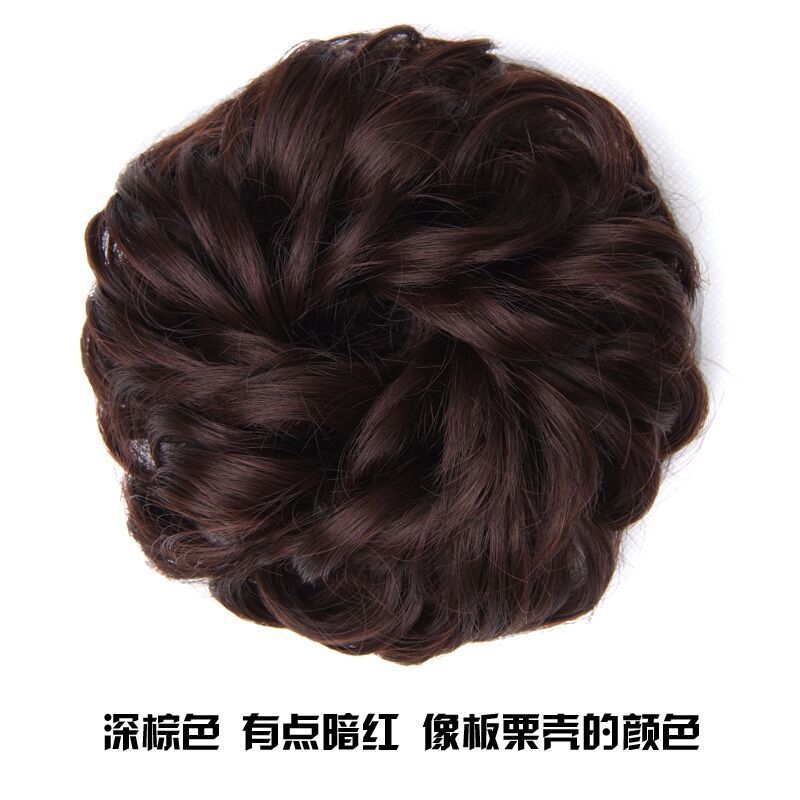 速发花苞头小丸包头大发苞盘发 发圈头绳卷发花发子假发装饰