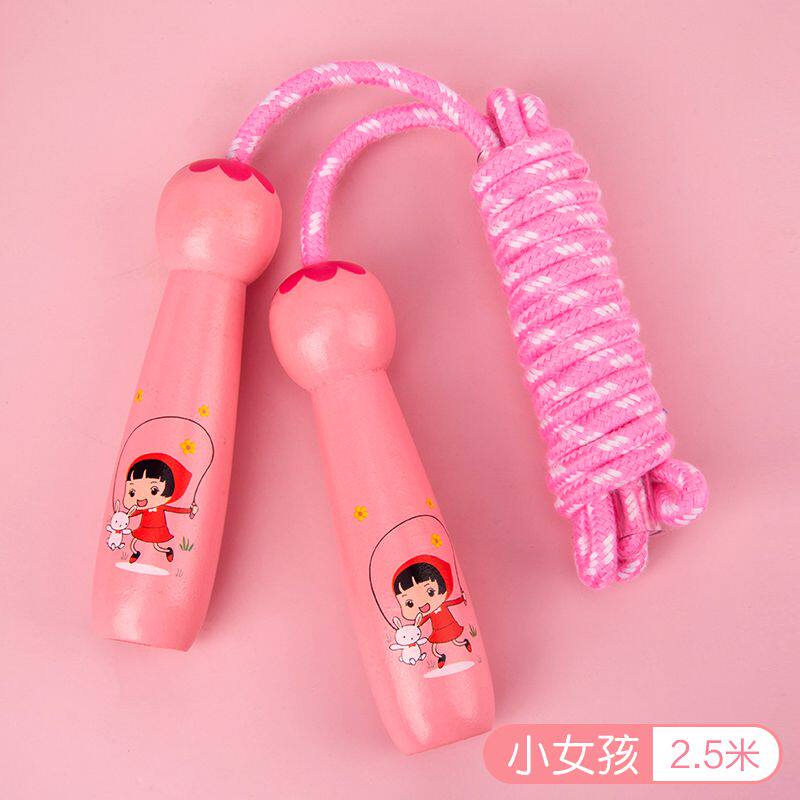 好货匹克儿童木质跳绳幼儿园中小学生专用初学者长度可调节健身绳