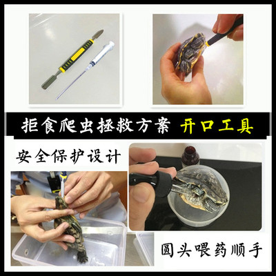 爬虫宠物乌龟巴西龟陆龟拒食喂药喂食灌药开口张嘴撬嘴器填食工具