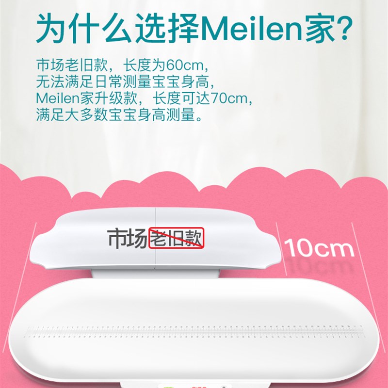 好货。婴儿体重秤家用婴称称宝宝儿加身高称重称电子Q秤婴儿体重
